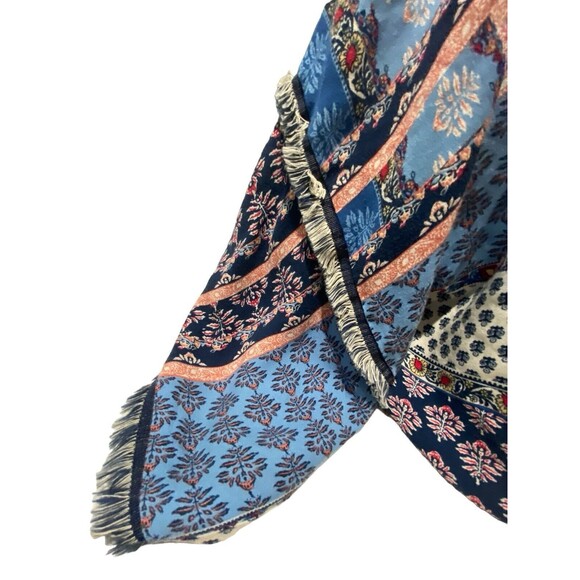 Signature Eight Womens Zip Up Tassel Boho Hippie Blouse Sz Small Lined - Picture 4 of 10